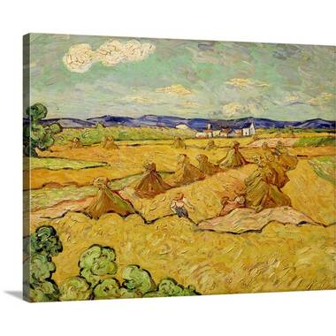 Vault W Artwork The Haystacks by Vincent Van Gogh Painting Print